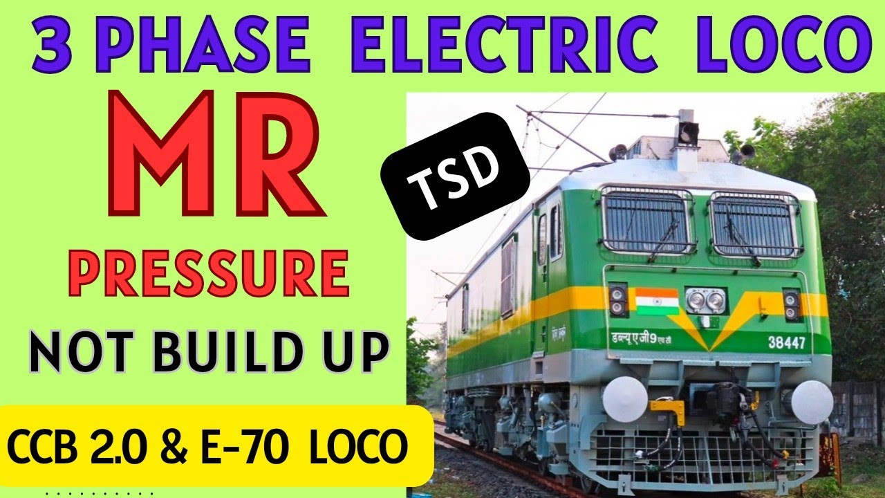 MR Pressure not build up in 3 Phase Elec Loco #locomotive #railway 