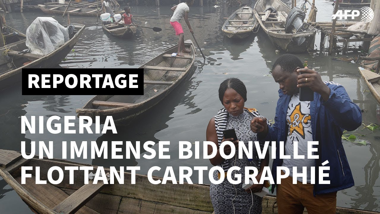 Nigeria: le bidonville flottant de Makoko trouve sa place sur les cartes | AFP Reportage