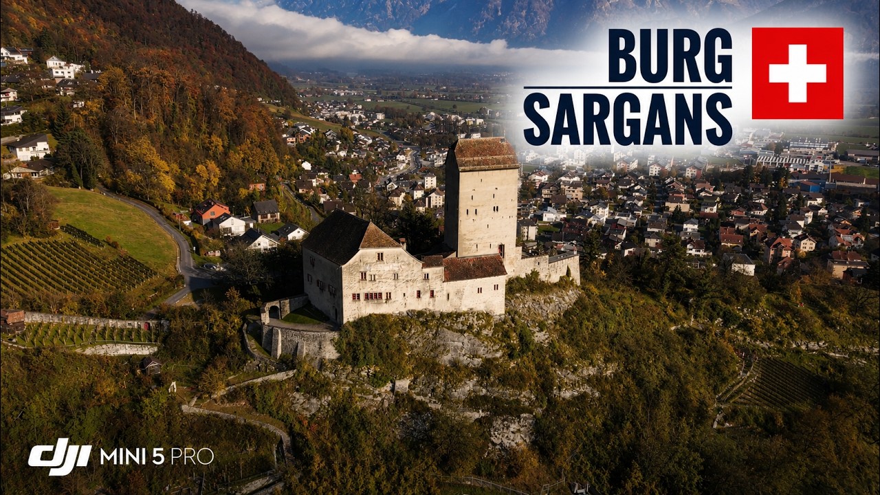 Sargans Castle in the Middle Ages &ndash; Sunny Autumn  (DJI Mini 5 Pro) | Cinematic Drone 4K