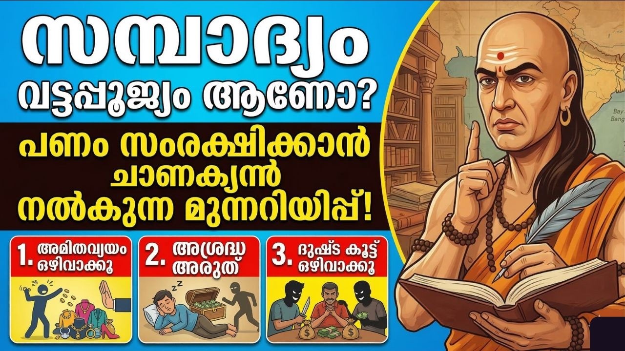 സമ്പാദ്യം വട്ടപ്പൂജ്യം ആണോ? പണം സംരക്ഷിക്കാൻ ചാണക്യൻ നൽകുന്ന മുന്നറിയിപ്പ്! | Chanakya Niti