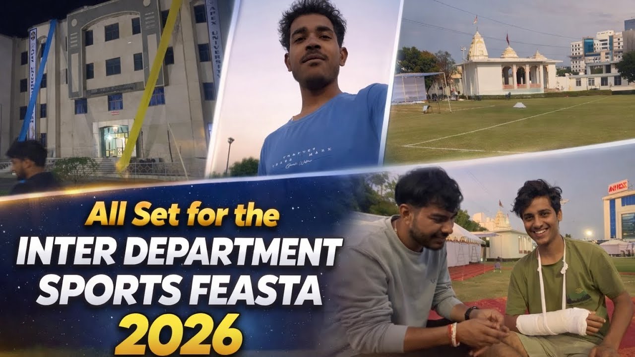 All Set for Inter Department Sports Feasta 2026 🏆 | Player injured #dailyvlog #unfilteredHim
