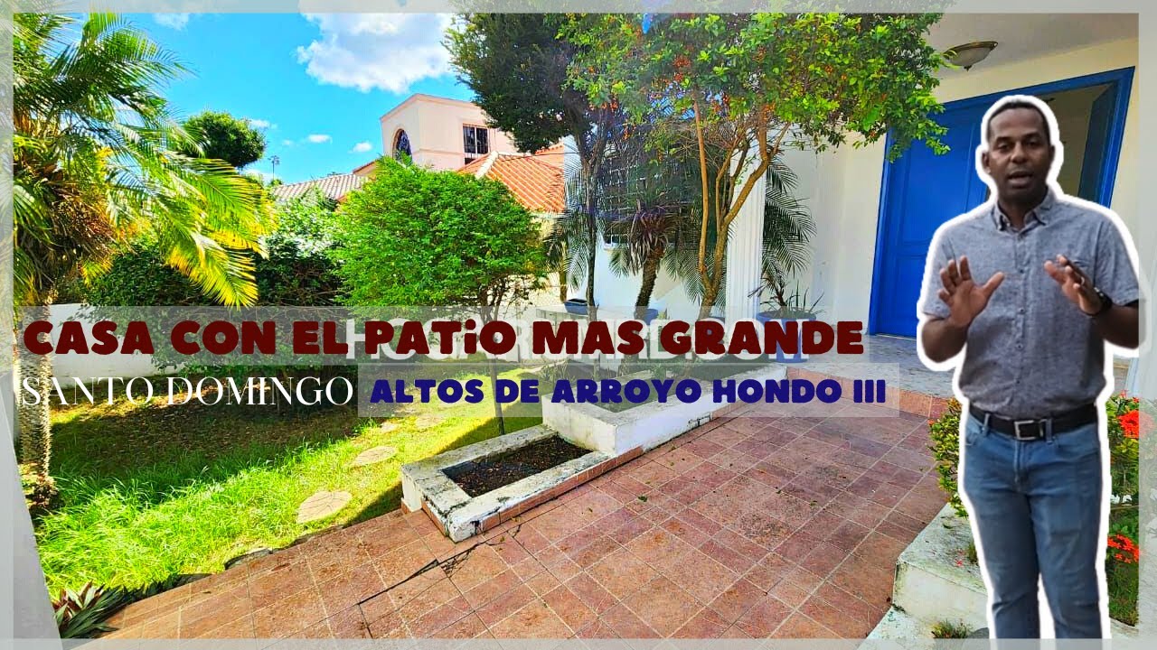 Casa en Venta Con Patio | Altos De Arroyo Hondo 3 | Invierte en Santo Domingo