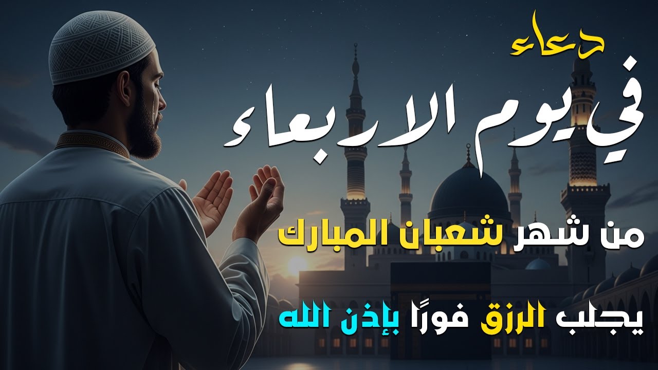 دعاء في يوم الاحد المستجاب دعاء يوم 6 من شهر شعبان للرزق والشفاء العاجل وقضاء الحوائج🤲(4k)