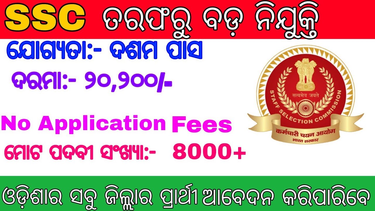 SSC  MTS Recruitment 2021 l SSC MTS 2021 Notification l SSC Big Vacancy 2021