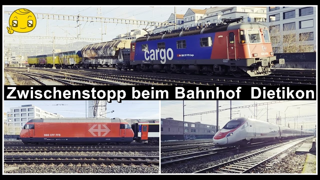 Morgensonne, Züge und eine Kaffeepause beim Bahnhof Dietikon