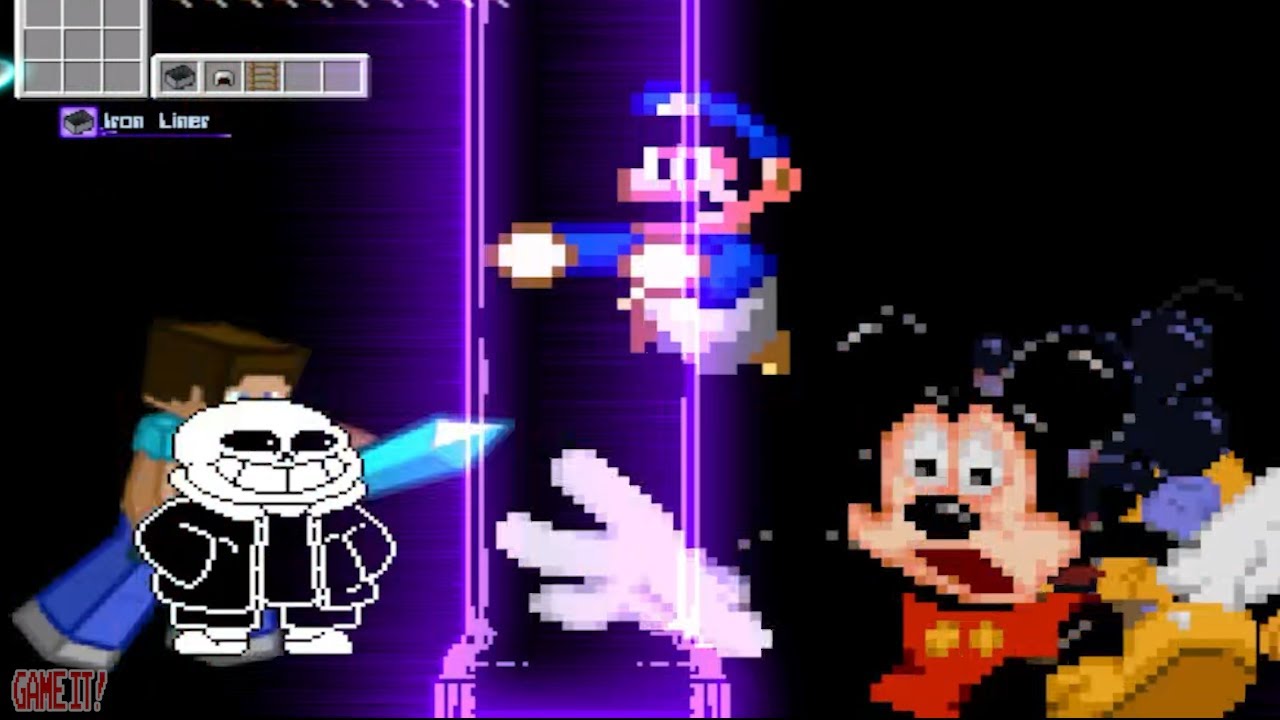 UNDERGROUND UNDERPANTS SANS & MINECRAFT MASTER STEVE TEAM UP AND DOMINATES IN SURVIVAL MODE!
