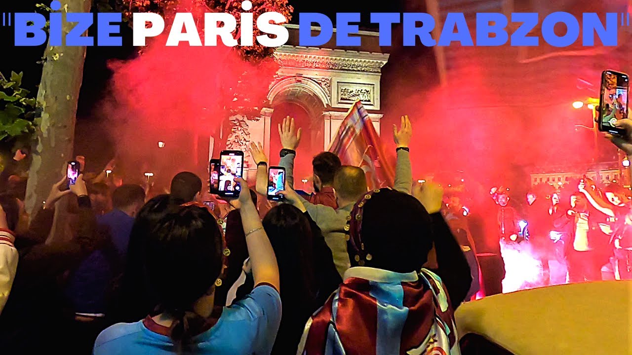 Fransız polisi, Trabzonsporluların Paris'teki şampiyonluk kutlamasını dağıttı