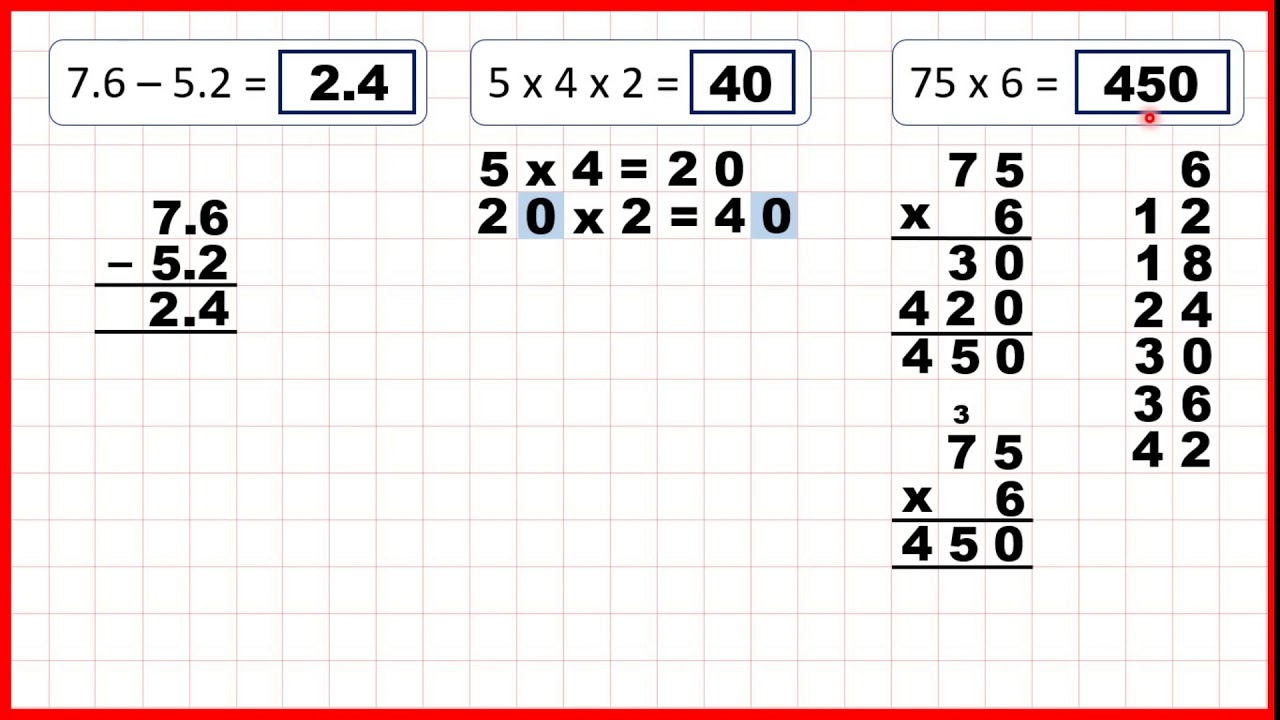 Arithmetic test - Year 5 Test 2