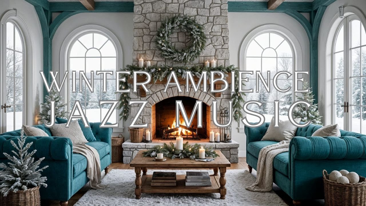 Cozy Winter Jazz Live 🔥🎷 | Relaxing Fireplace Ambience for Calm Evenings