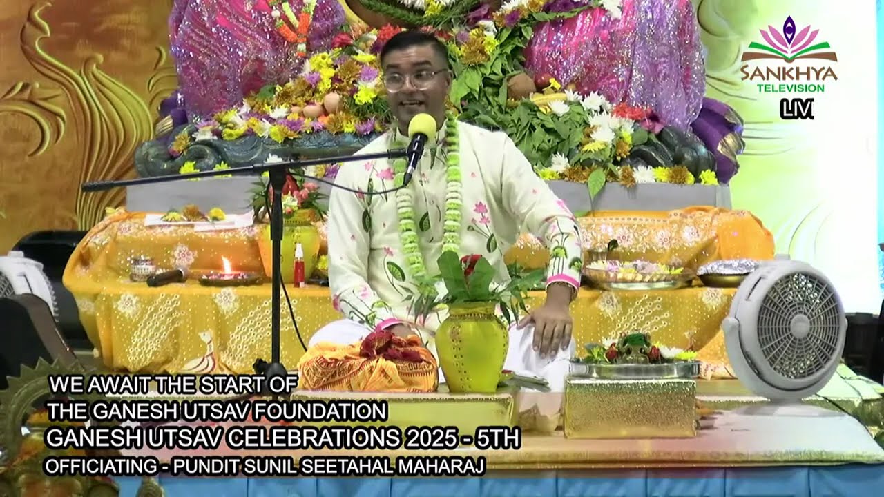 The Ganesh Utsav Foundation 5TH NIGHT Ganesh Utsav Celebrations 2025 offi Pt Sunil Seetahal Maharaj