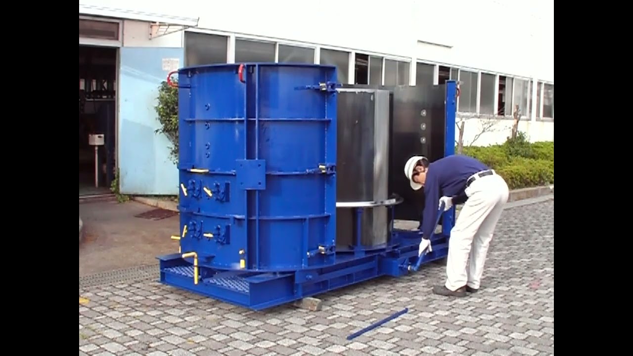 concrete inspection well steel mould  滑轨式 双模 视频