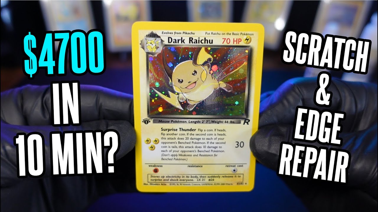 ASMR Pokemon Card Repair #8 PSA 8 Dark Raichu