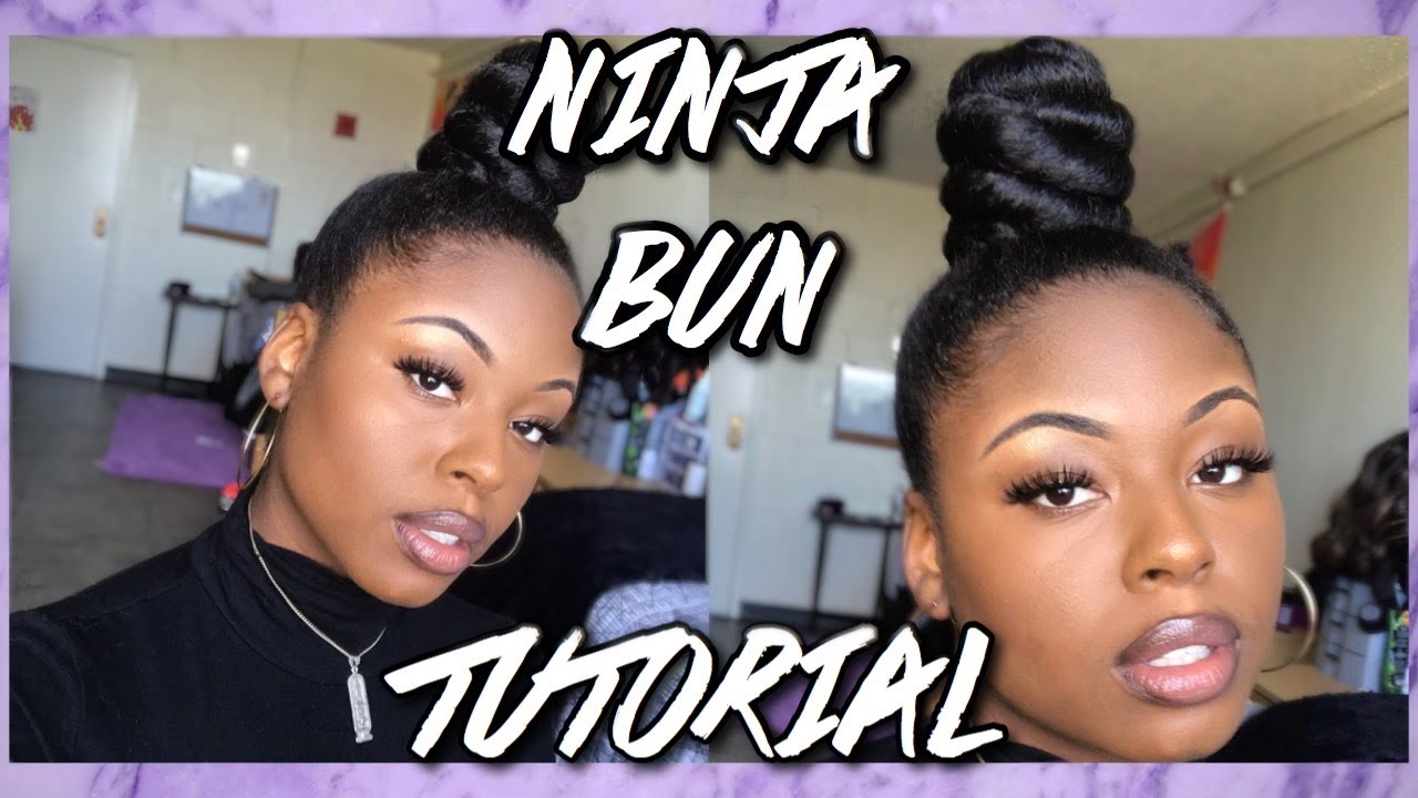 Ninja Bun\Top Knot Bun with Braiding Hair| Detailed Tutorial| LexsaMarie
