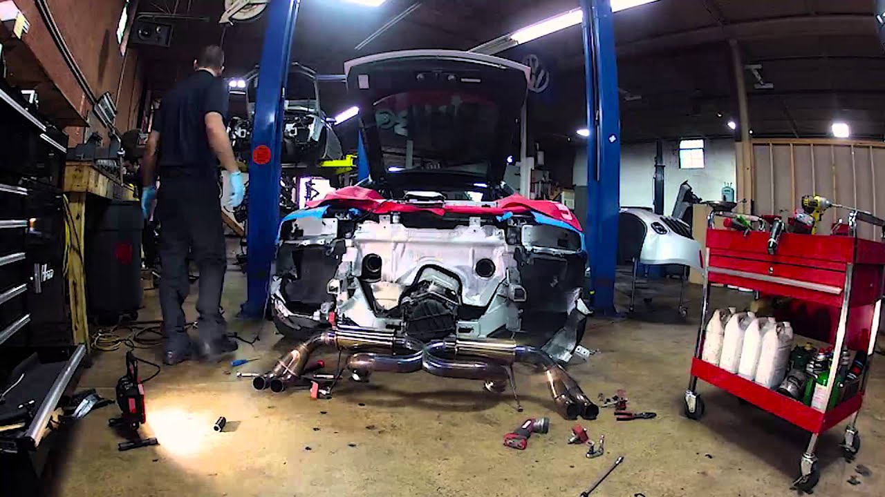Eurowise Resonated Audi R8 V8 Exhaust Installation Timelapse (Charlotte, NC)