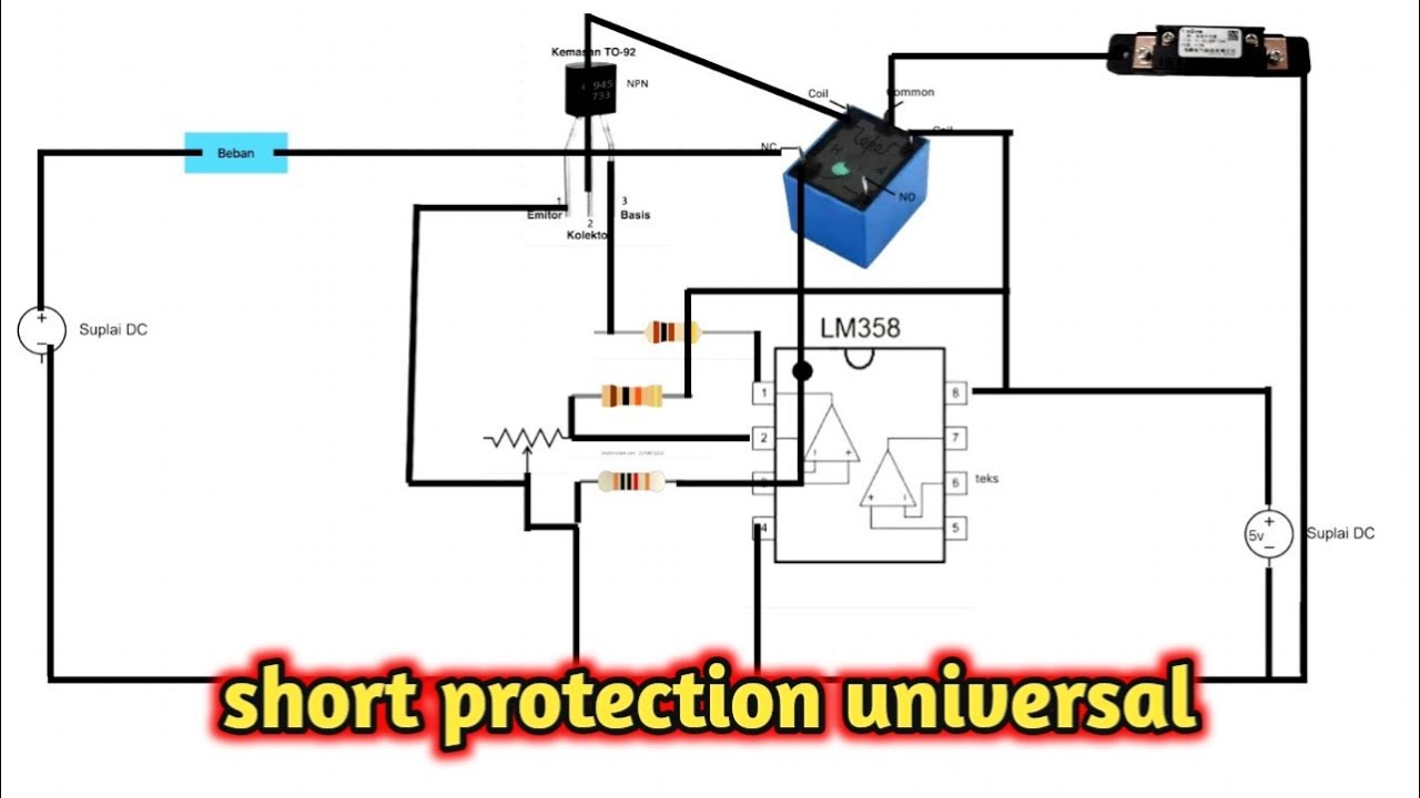 Rangkaian short protection universal
