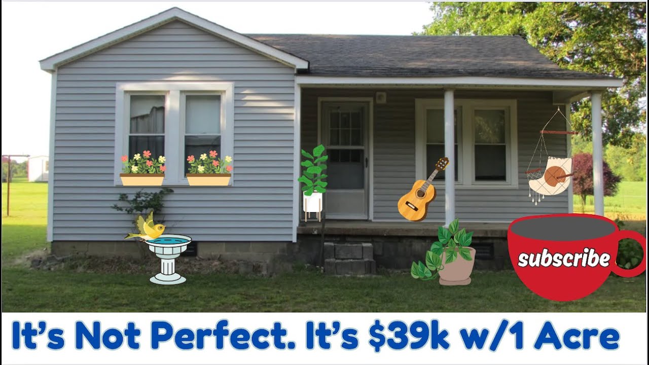Who needs perfect? Here's a House w/1 Acre for $39k 🏡🌞 Tennessee