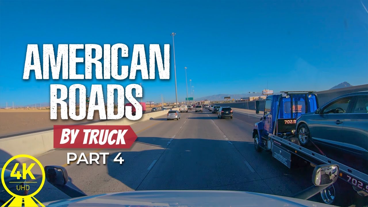 4K Scenic Drive - US Roads By Truck - Interstate-40, Arizona and Interstate-15, Nevada - Part #4