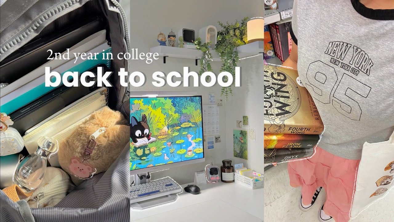 back to school📚shopping, new standing desk, what’s in my bag !