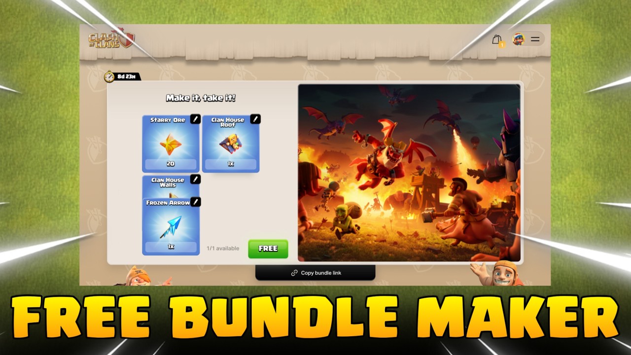 How to Get and Claim FREE BUNDLE in Clash of Clans