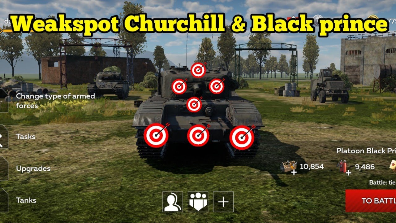 weakspot Black Prince dan Churchill Series/ war thunder mobile Indonesia