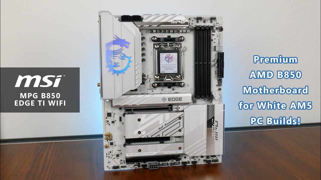 The MSI MPG B850 EDGE TI WIFI is a premium AMD B850 motherboard for white AM5 PC builds!