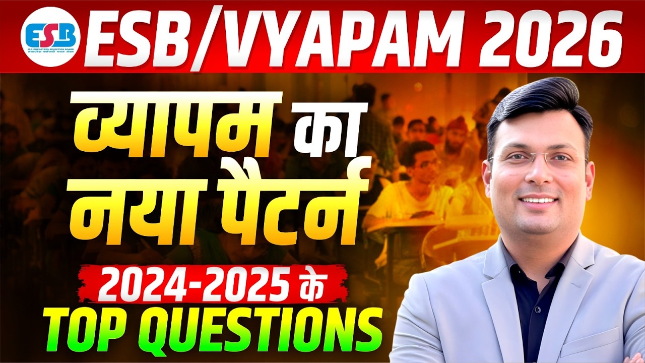 MPESB Vyapam 2026 | Vyapam New Pattern Explained | 2024-2025 के Top Questions | By Aditya Patel Sir
