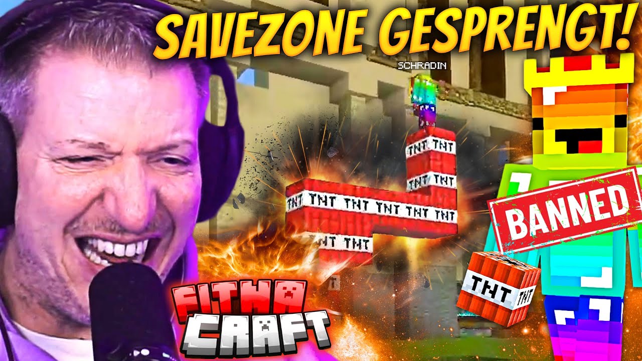 SCHRADIN geht CRASHOUT🤪🤣 und SPRENGT🧨💥 den GANZEN SERVER + BANN😱 LETZTES mal FITNACRAFT #7