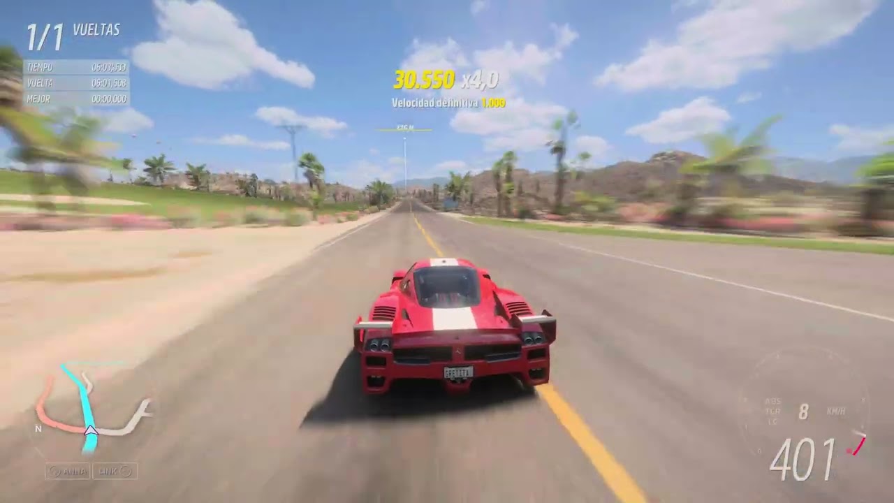Forza Horizon 5 hot lap in Goliath Ferrari Fxx
