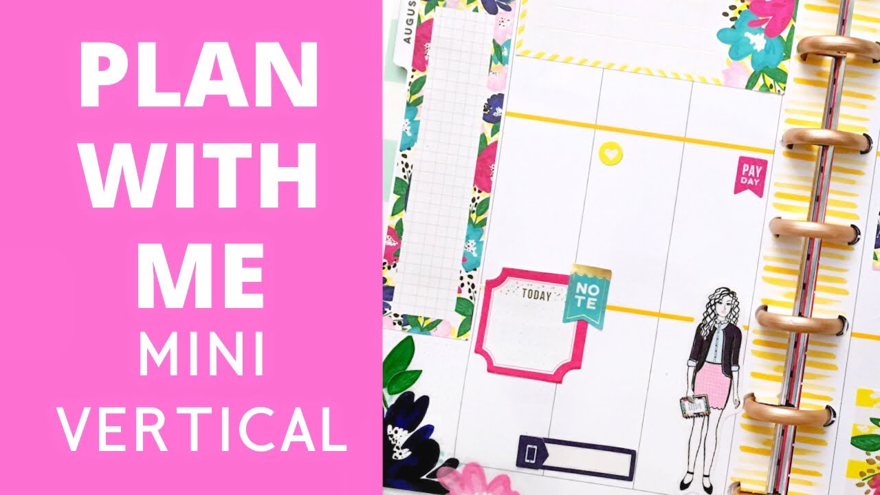 PLAN WITH ME | MINI VERTICAL Happy Planner | Socialite | August 17-23-2020