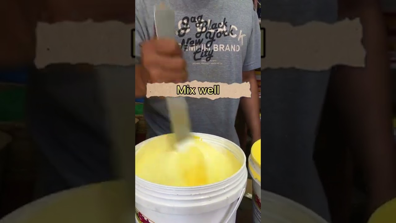 How to mix paint: Latex Citrus water based paint for concrete walls