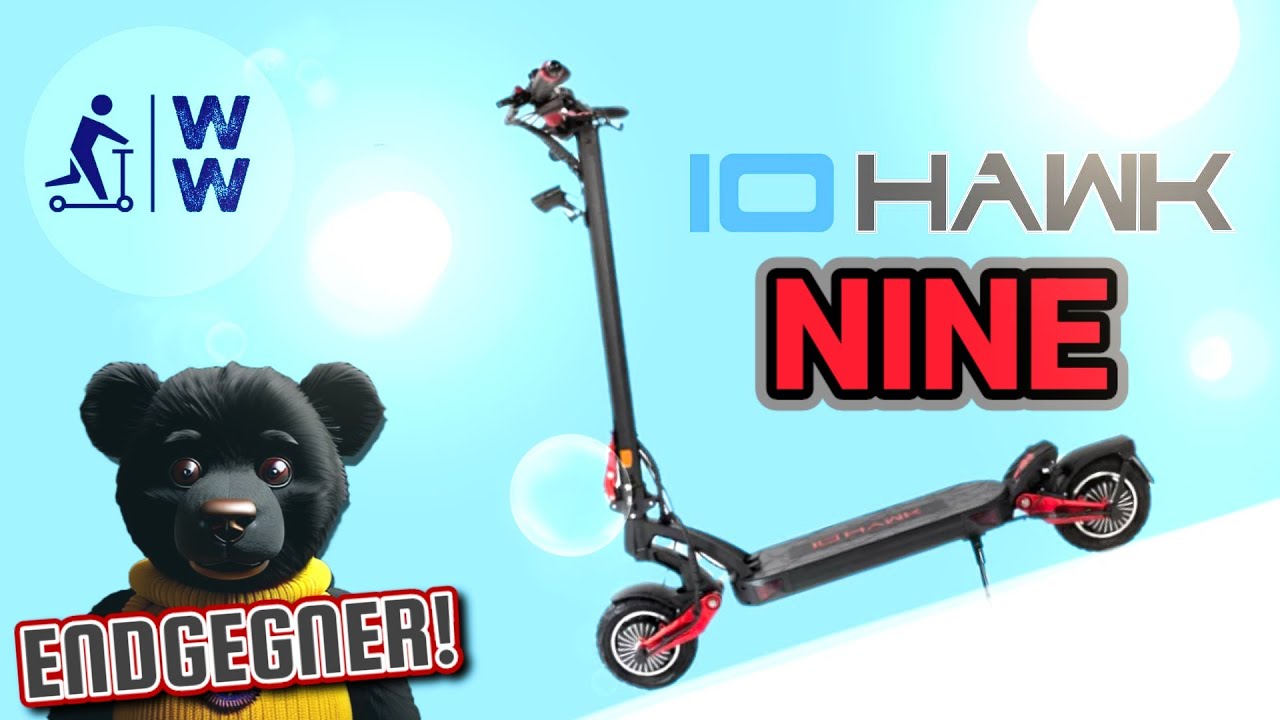 IO HAWK Nine Dual Motor Endgegner eScooter mit Strassenzulassung iohawk 2023 ABE