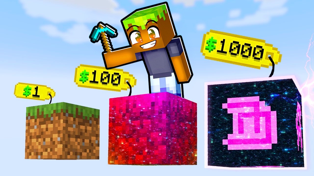Minecraft ama TEK BLOK SATIN ALIYORUM...