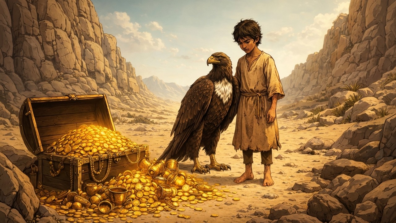 الصبي الفقير الذي ربّى نسرًا صغيرًا… وما فعله النسر بعد سنوات غيّر حياته إلى الأبد | قصة مؤثرة