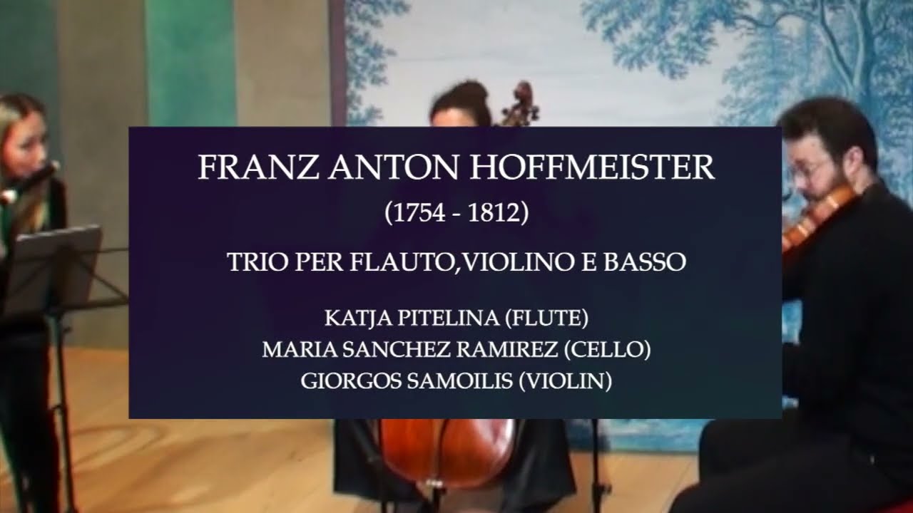 Franz Anton Hoffmeister (1745 - 1812) Trio for flute, violin & cello in D major