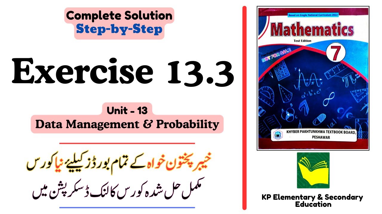 Exercise 13.3 Class 7 Maths KPK | Unit 13 - Data Management and Probability | KPK New Book