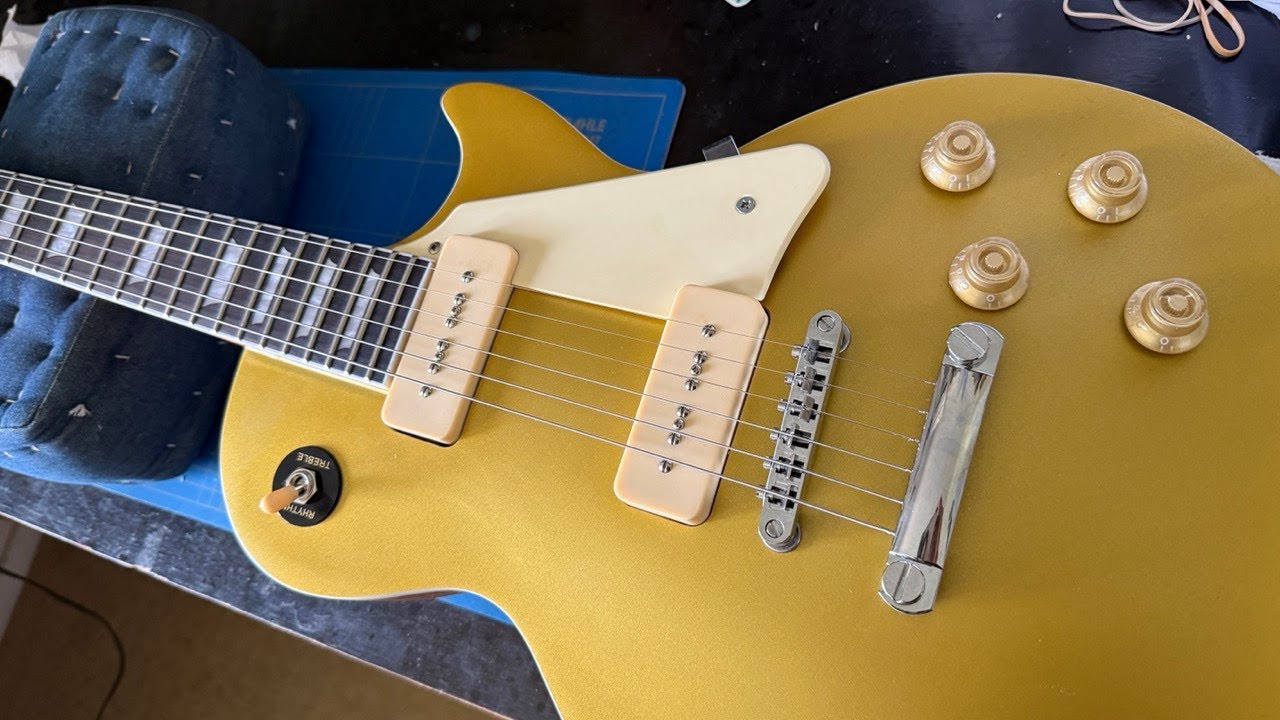 Aliexpress Gold Top Chibson with replacement Guitar Madness P90s sound test