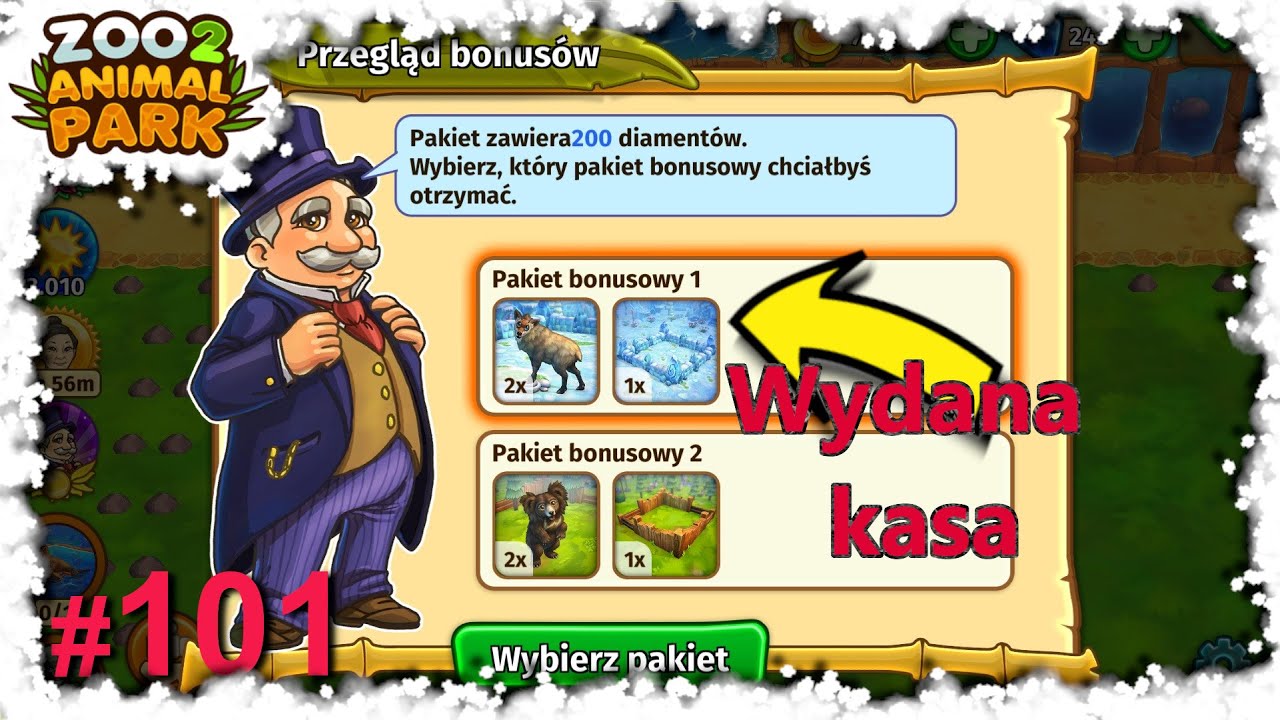 🦁 Zoo 2: Animal Park: #101 Wydana Kasa / Nowy zwierzak Premium