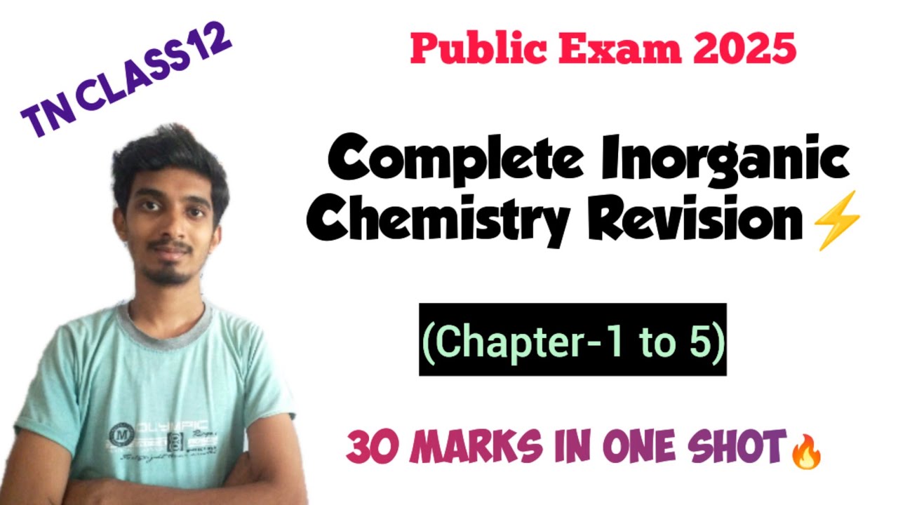 Complete Inorganic Revision🔥|12th Chemistry|Chapter- 1 to 5|Public Exam 2025|35 marks in One video!!