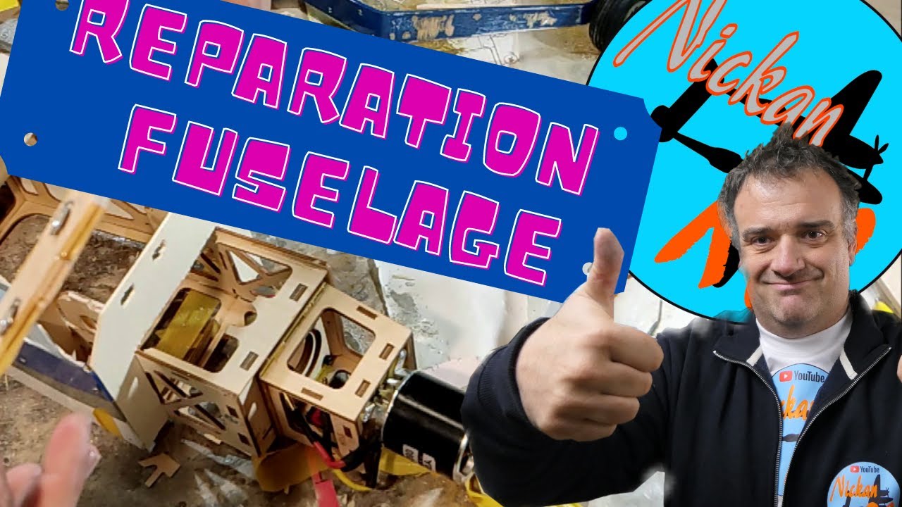 Je sauve mon avion RC !!! _ r&eacute;parer le fuselage d'un avion RC