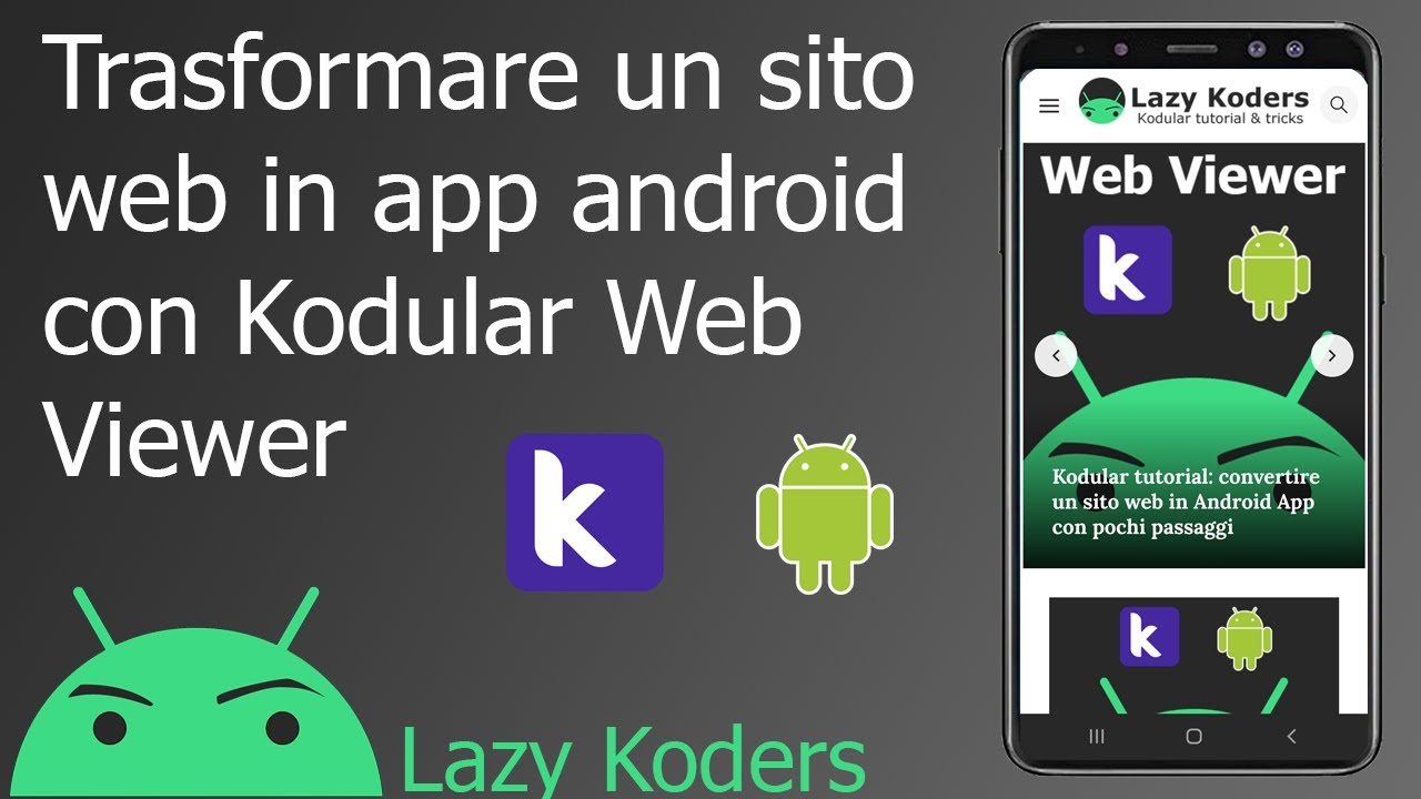 Kodular tutorial: convertire un sito web in Android App