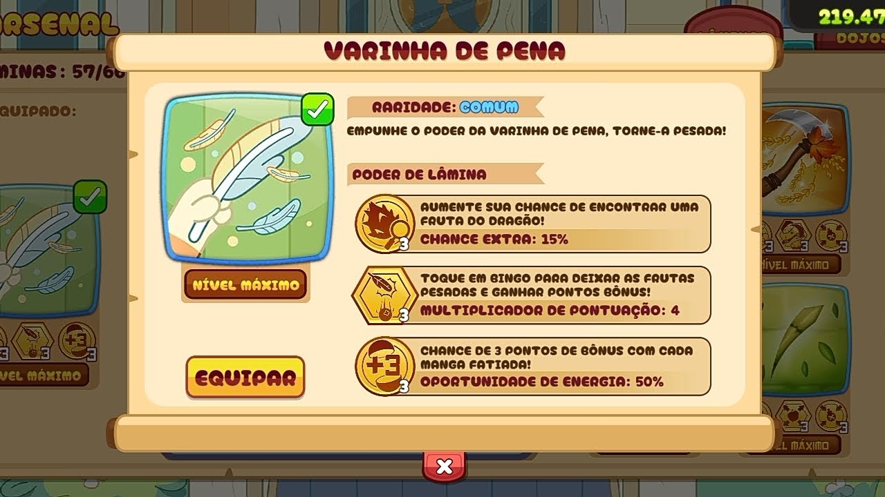 FRUIT NINJA BLUEY:Apresentação da Lâmina VARINHA DE PENA nos 3 modos