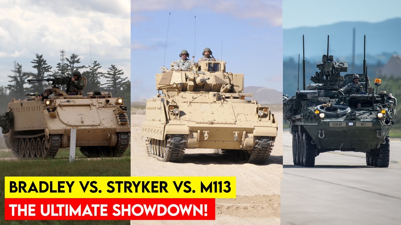 Боевая машина Bradley против M113 и Stryker: в чём их отличие