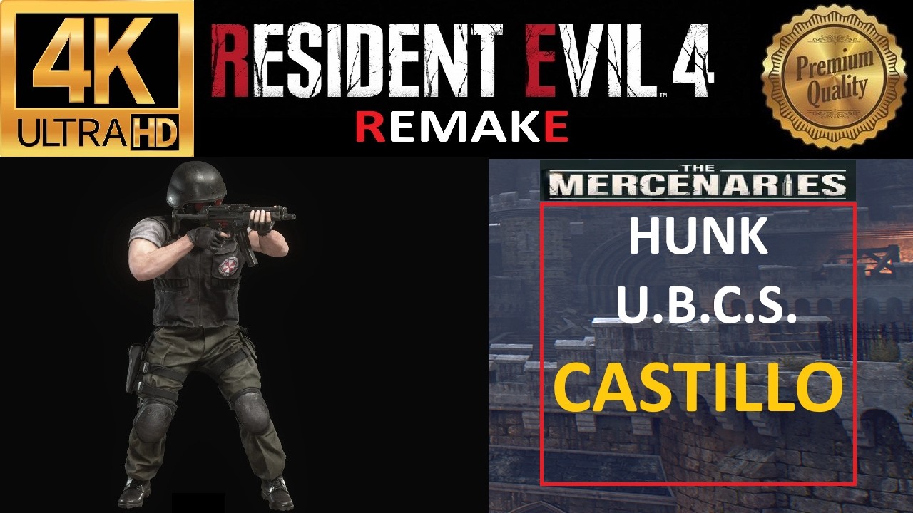 RESIDENT EVIL 4 REMAKE!!! MERCENARIOS!!! HUNK U.B.C.S.!!! CASTILLO!!! 4K UHD!!!