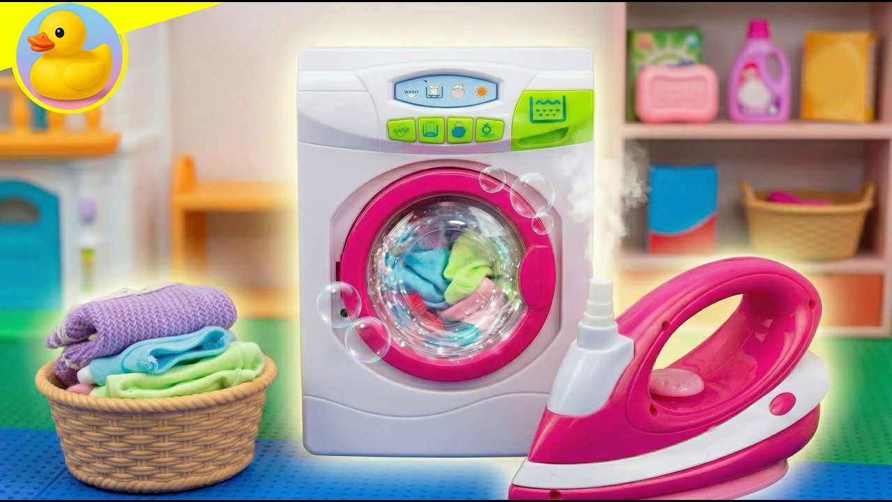 لعبة الغسالة وتنظيف الملابس العاب_تخيلية_للاطفال