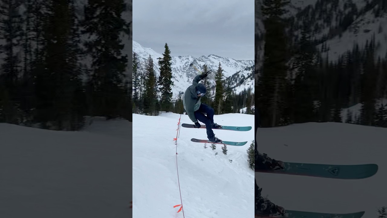 Fun line #skiutah #pow #ski #mountains #powderski #powderskiing #snow #powday
