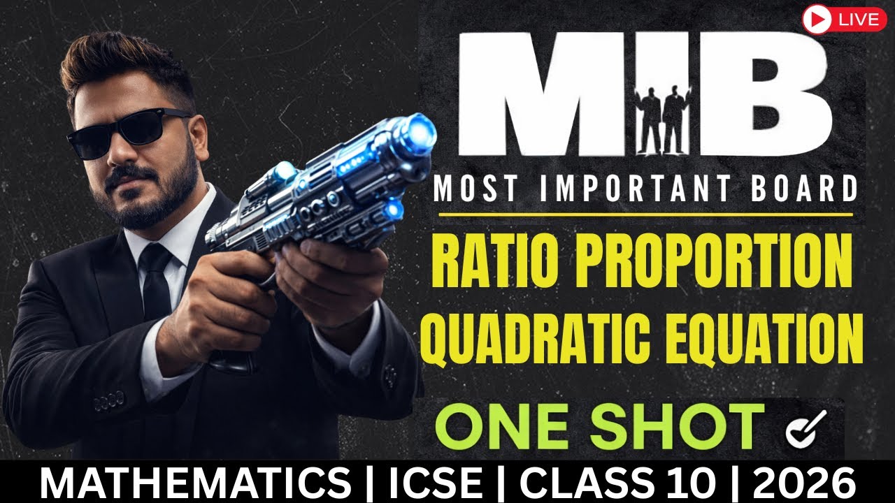 RATIO PROPORTION & QUADRATIC | ICSE Class 10 | Mathematics | Youtube Live | Yash Sir | ICSE Empire