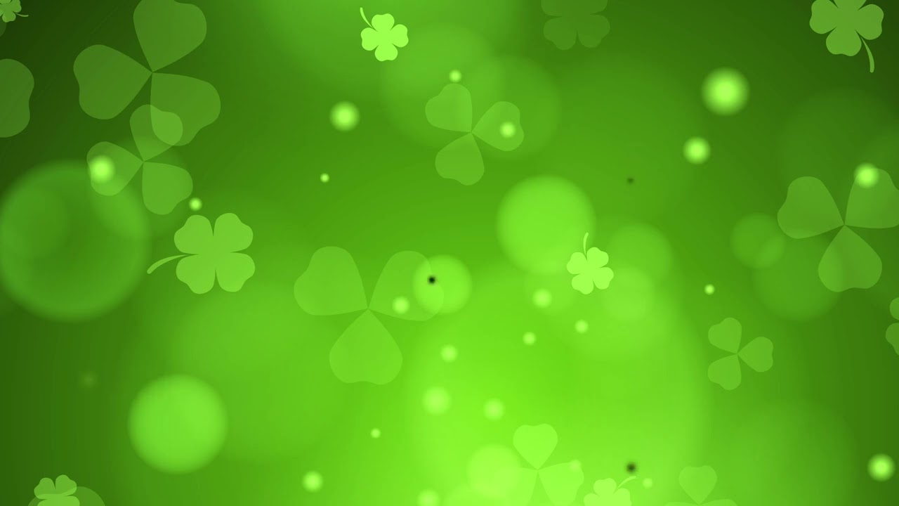 Saint Patrick Day Wallpaper, Clovers With Green Orbs. VideoHub Please Like And Share ♥♥♥