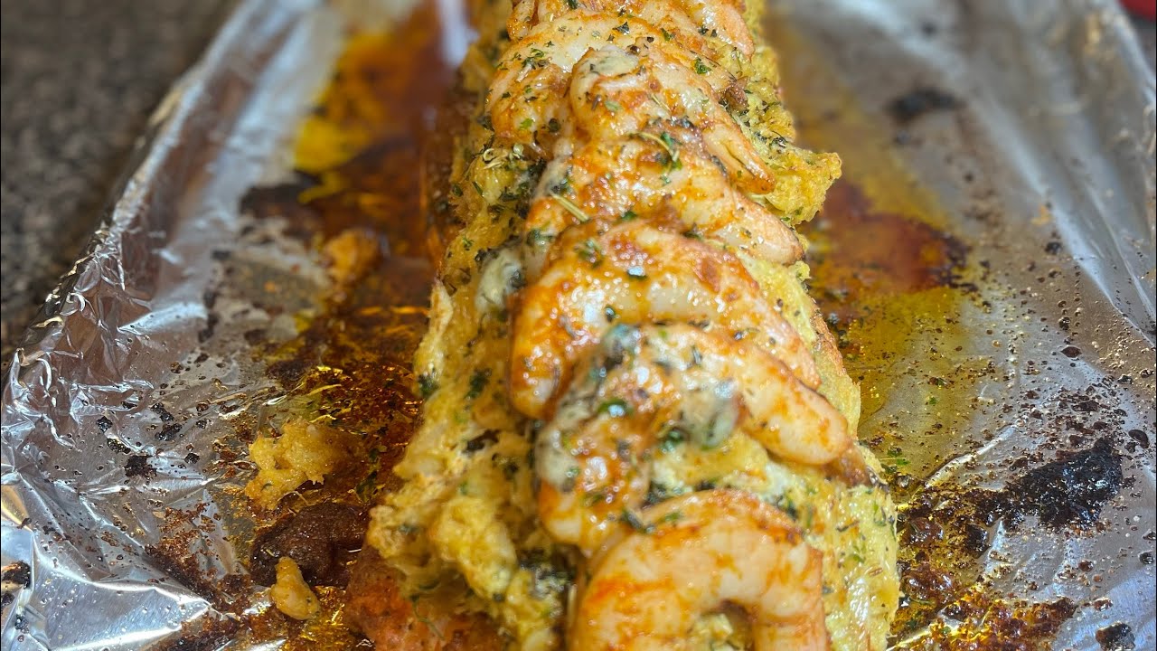 Easy Easter Dinner Idea/Stuffed Salmon and Shrimp
