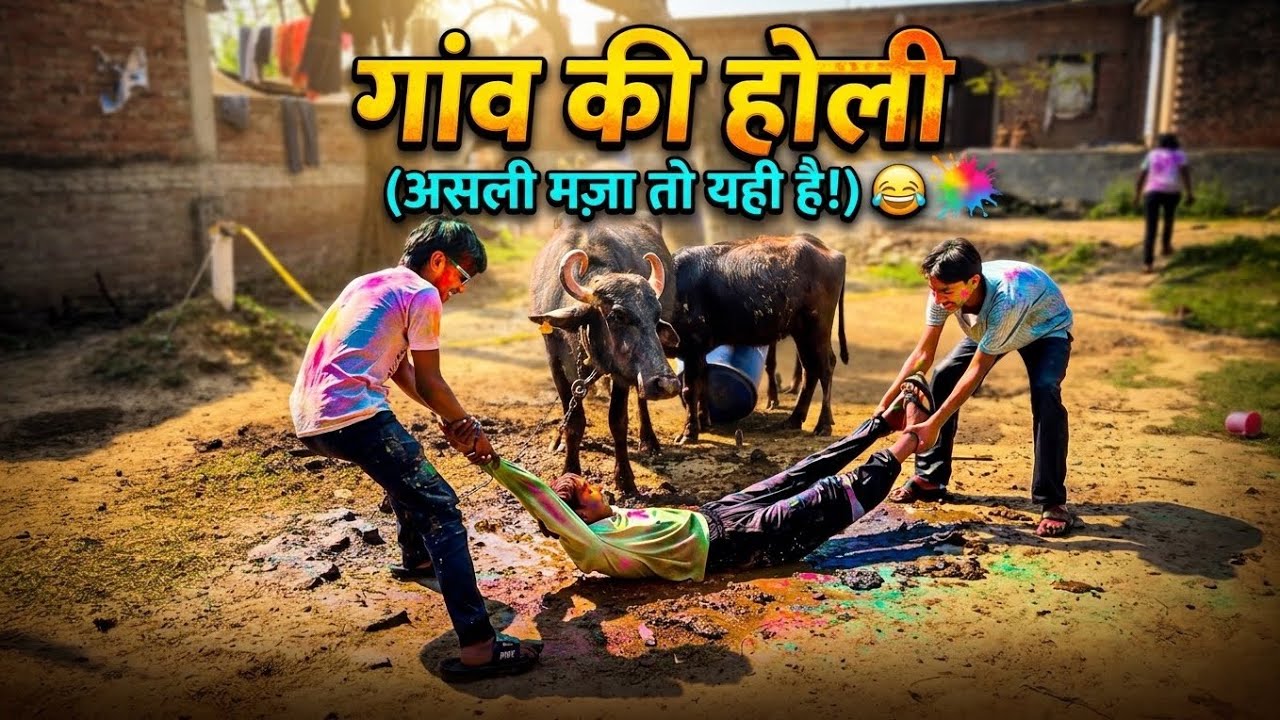 Gao ki holi || (Asli maza toh yahi hai!)😂