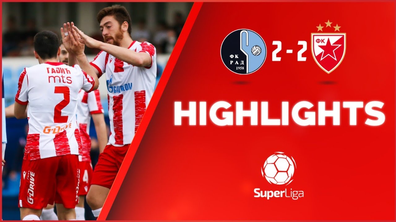 Rad - Crvena zvezda 2:2, highlights
